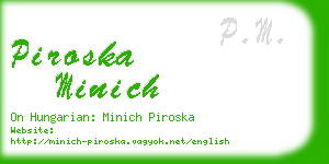 piroska minich business card